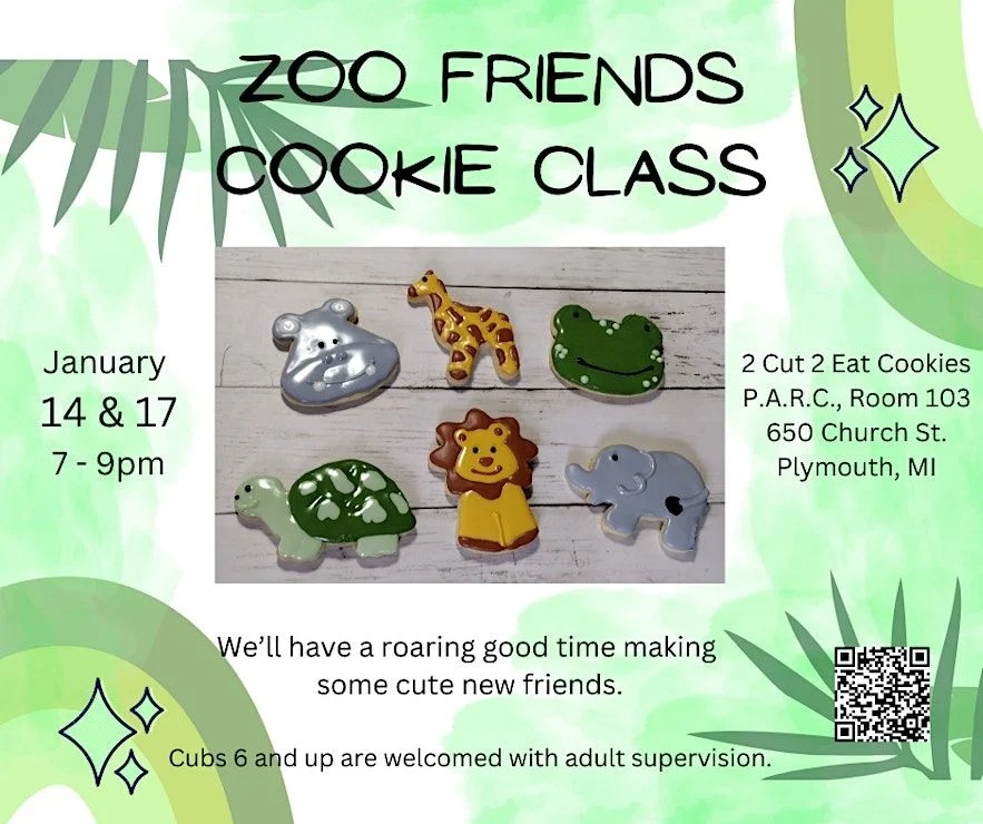 Learn to Decorate Adorable Zoo Animal Cookies at PARC Plymouth